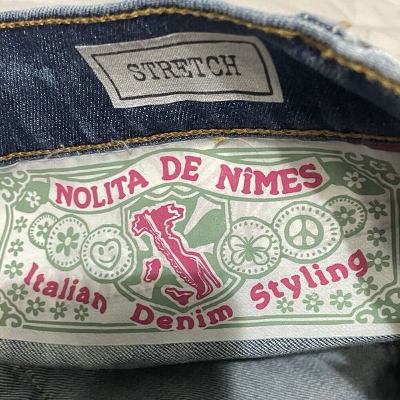 Nolita De Nimes Vintage Mid Rise Jeans 27 Blue Straight Leg Distressed S… - Picture 8 of 10